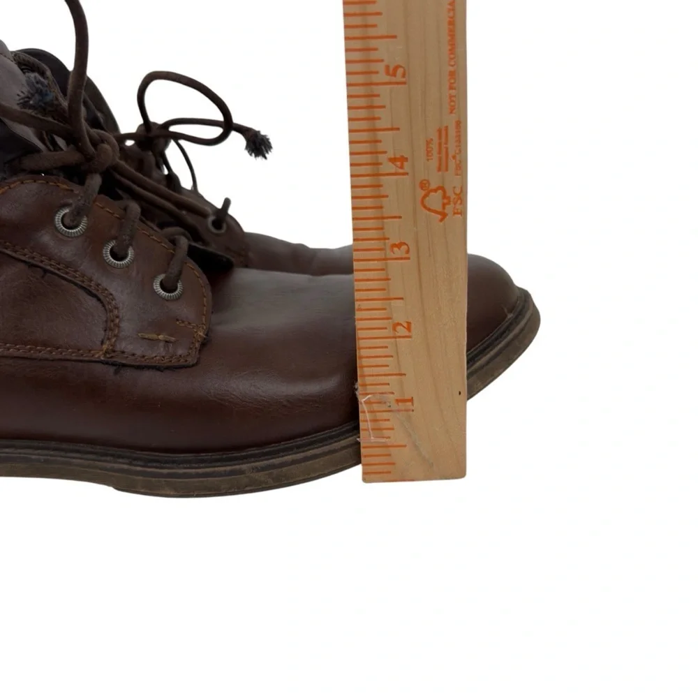 AMAPO Men Oxford Boots Buckle Dress Lace Up Boots Lace-Up Side Zip SZ 11
